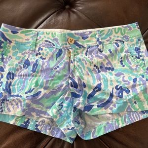 Lilly Pulitzer Nice Ink Walsh Shorts Size 8